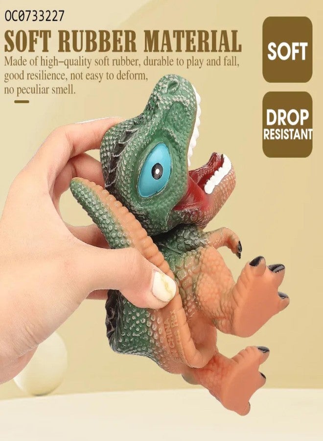 Mallexo Cartoon Soft Rubber Dinosaur Toys for Kids with Roar Sound Big Size Dragon Jurassic World Dinosaurs Model Birthday Gifts, Dino T-rex Action Figures Dino Toy for Children 1PCs (Roar 3) - Image 5